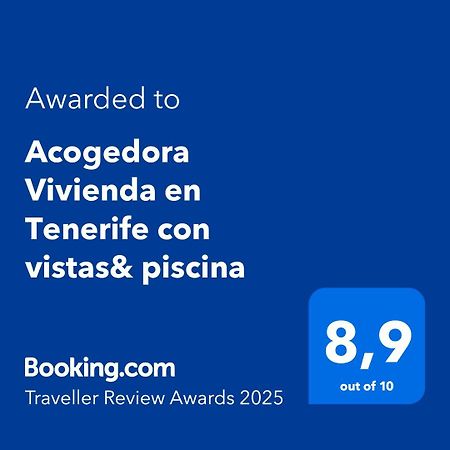 Acogedora Vivienda En Tenerife Con Vistas& Piscina 타코론테 외부 사진