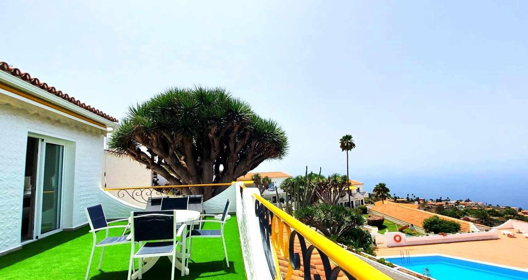 Acogedora Vivienda En Tenerife Con Vistas& Piscina 타코론테 외부 사진